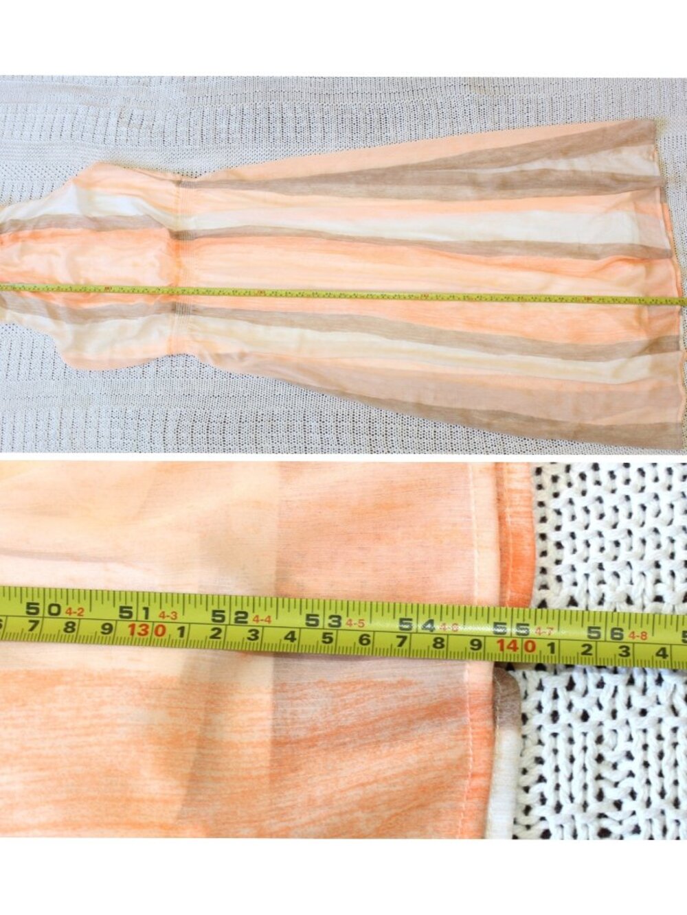 Chico's watercolor striped maxi dress size 1/8 US halter neckline smocked waist - Picture 3 of 8